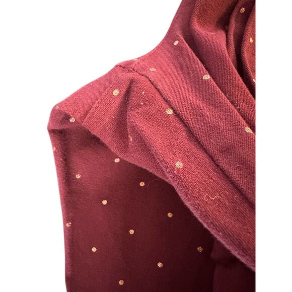 Old Navy Plus Burgundy Rose Gold Polka Dot Work Pixie Ankle Pants Size 20 - Picture 5 of 14